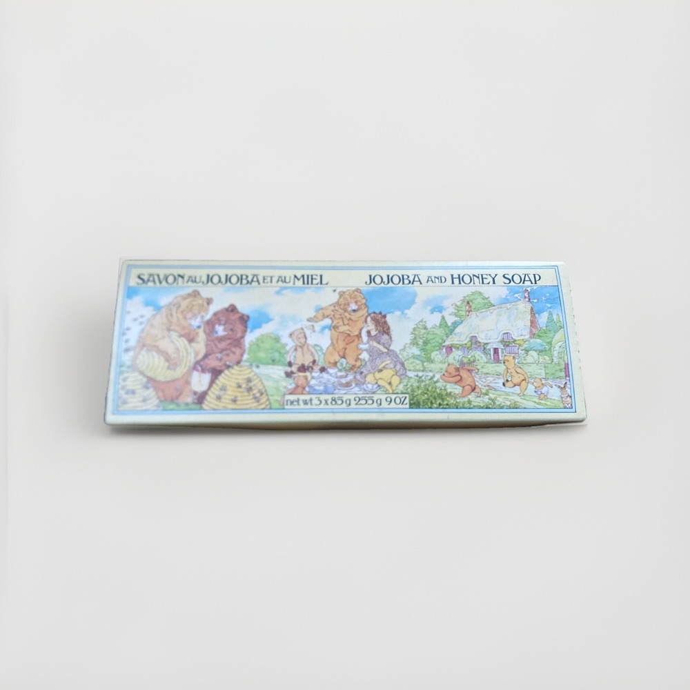 VTG NEW Crabtree &‎ Evelyn Jojoba Oil & Honey 1980 NOS Soap Set 3 Bars 85g Each